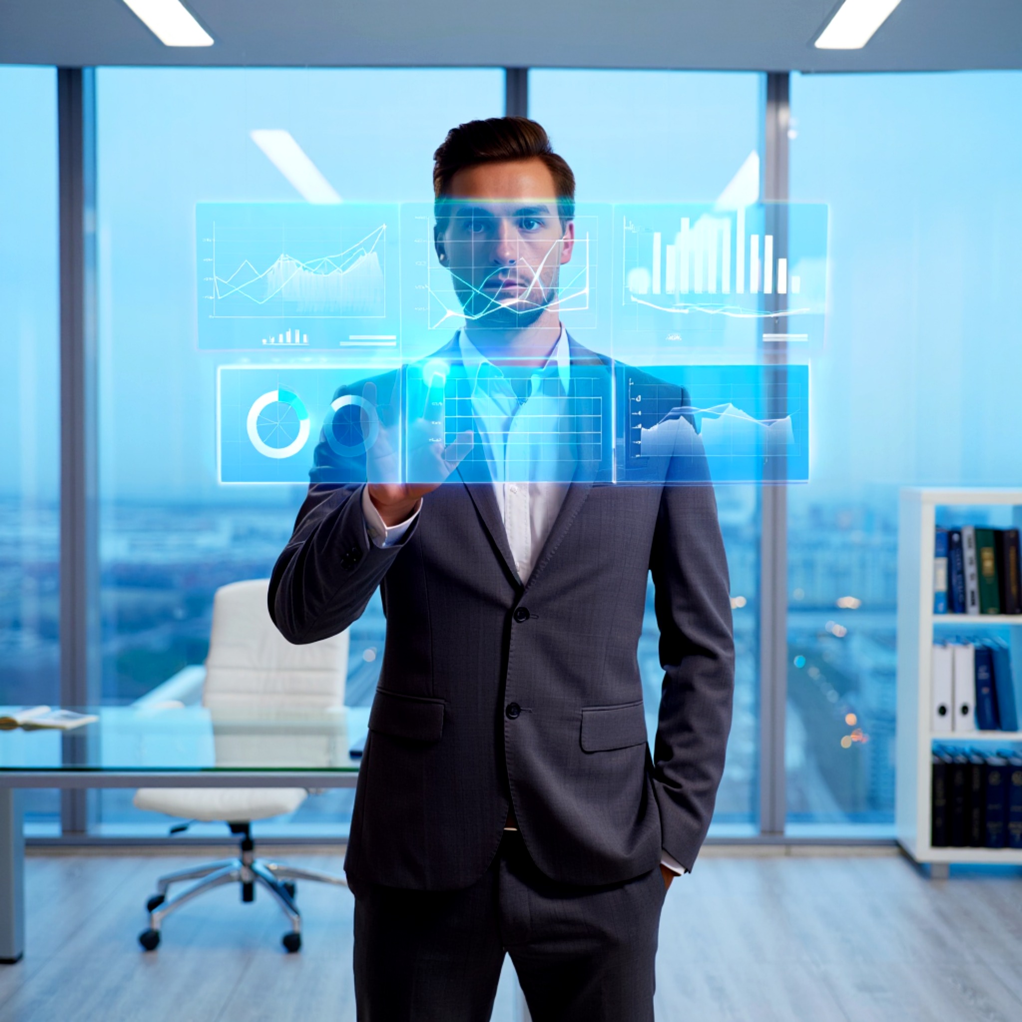 Profesional revisando paneles y métricas empresariales